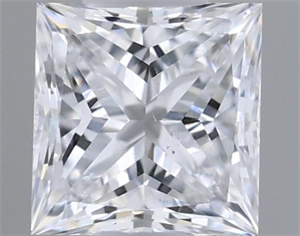 Picture of Natural Diamond 0.27 Carats, Princess with  Cut, D Color, VS2 Clarity and Certified by GIA