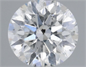 Natural Diamond 0.74 Carats, Round with Excellent Cut, F Color, SI2 Clarity and Certified by IGI
