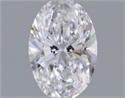 Natural Diamond 0.50 Carats, Oval with  Cut, D Color, VVS2 Clarity and Certified by IGI