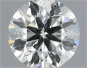 Natural Diamond 0.70 Carats, Round with Very Good Cut, H Color, SI2 Clarity and Certified by IGI