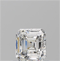 Natural Diamond 0.74 Carats, Asscher with  Cut, F Color, VVS2 Clarity and Certified by GIA