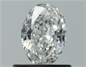 Natural Diamond 0.50 Carats, Oval with  Cut, F Color, SI1 Clarity and Certified by GIA