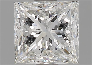 Picture of Natural Diamond 0.97 Carats, Princess with  Cut, H Color, SI2 Clarity and Certified by GIA
