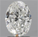 Natural Diamond 1.52 Carats, Oval with  Cut, G Color, I1 Clarity and Certified by GIA