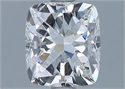 Natural Diamond 1.26 Carats, Cushion with  Cut, F Color, VVS2 Clarity and Certified by GIA