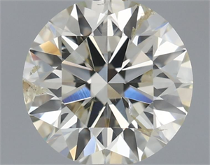 Picture of Natural Diamond 0.71 Carats, Round with Excellent Cut, K Color, SI2 Clarity and Certified by IGI