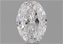 Natural Diamond 0.50 Carats, Oval with  Cut, D Color, VVS2 Clarity and Certified by GIA