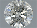 Natural Diamond 0.91 Carats, Round with Very Good Cut, H Color, SI2 Clarity and Certified by IGI