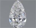 Natural Diamond 0.72 Carats, Pear with  Cut, F Color, VS2 Clarity and Certified by GIA