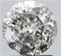 Natural Diamond 1.51 Carats, Round with Fair Cut, H Color, I1 Clarity and Certified by HRD