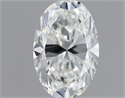 Natural Diamond 0.50 Carats, Oval with  Cut, H Color, VVS1 Clarity and Certified by GIA