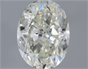 Natural Diamond 1.50 Carats, Oval with  Cut, I Color, SI2 Clarity and Certified by IGI