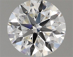 Picture of Natural Diamond 0.55 Carats, Round with Excellent Cut, I Color, VVS2 Clarity and Certified by GIA