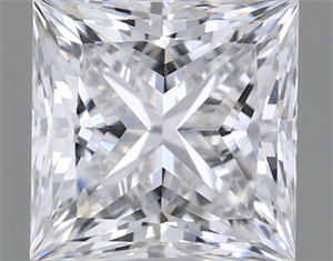 Picture of Natural Diamond 1.08 Carats, Princess with  Cut, E Color, VVS1 Clarity and Certified by GIA