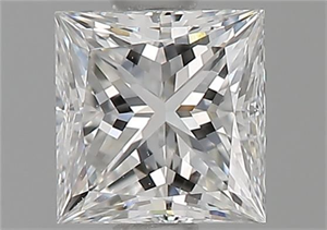Picture of Natural Diamond 0.71 Carats, Princess with  Cut, F Color, VS1 Clarity and Certified by GIA
