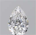 Natural Diamond 0.73 Carats, Pear with  Cut, D Color, VVS1 Clarity and Certified by GIA