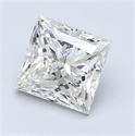 Diamante Natural 1.51 quilates, Princesa , Color J, claridad VS2 y certificado GIA