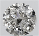 Natural Diamond 1.50 Carats, Round with Fair Cut, H Color, I1 Clarity and Certified by HRD
