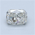 Natural Diamond 1.00 Carats, Cushion with  Cut, J Color, SI2 Clarity and Certified by GIA