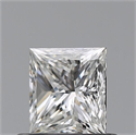 Natural Diamond 0.61 Carats, Princess with  Cut, H Color, VVS1 Clarity and Certified by GIA