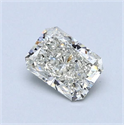 Natural Diamond 0.70 Carats, Radiant with  Cut, J Color, SI1 Clarity and Certified by GIA