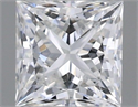 Natural Diamond 0.41 Carats, Princess with  Cut, F Color, SI2 Clarity and Certified by GIA