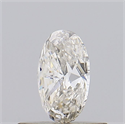 Natural Diamond 0.50 Carats, Oval with  Cut, J Color, I1 Clarity and Certified by IGI