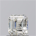Natural Diamond 1.00 Carats, Asscher with  Cut, J Color, VS2 Clarity and Certified by GIA
