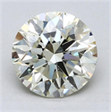 Natural Diamond 2.01 Carats, Round with Excellent Cut, M Color, IF Clarity and Certified by HRD