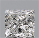 Natural Diamond 1.04 Carats, Princess with  Cut, H Color, SI1 Clarity and Certified by GIA