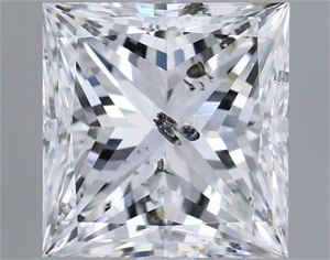 Picture of Natural Diamond 2.68 Carats, Princess with  Cut, G Color, I1 Clarity and Certified by GIA