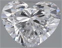 Natural Diamond 0.30 Carats, Heart with  Cut, D Color, IF Clarity and Certified by GIA