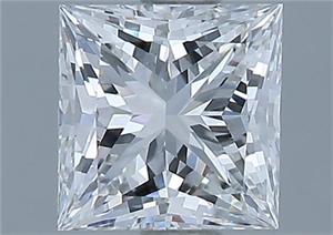 Picture of Natural Diamond 1.02 Carats, Princess with  Cut, F Color, VS2 Clarity and Certified by GIA