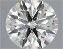 Natural Diamond 0.51 Carats, Round with Excellent Cut, J Color, SI2 Clarity and Certified by IGI