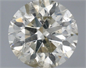 Natural Diamond 1.03 Carats, Round with Excellent Cut, K Color, I1 Clarity and Certified by IGI