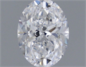 Natural Diamond 0.40 Carats, Oval with  Cut, D Color, VVS2 Clarity and Certified by GIA