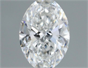 Natural Diamond 0.40 Carats, Oval with  Cut, F Color, IF Clarity and Certified by GIA