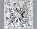 Natural Diamond 0.50 Carats, Princess with  Cut, H Color, VVS1 Clarity and Certified by GIA