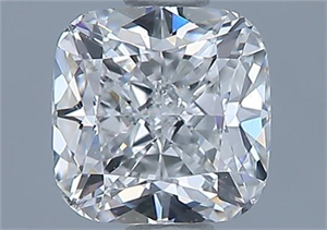 Foto Diamante Natural 0.80 quilates, Del cojín , Color F, claridad VVS2 y certificado GIA de