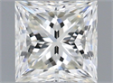 Natural Diamond 0.43 Carats, Princess with  Cut, K Color, VVS2 Clarity and Certified by GIA