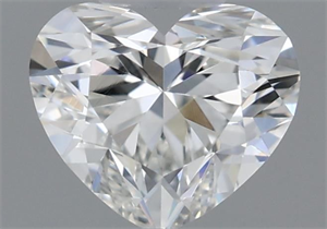 Picture of Natural Diamond 0.41 Carats, Heart with  Cut, H Color, VVS2 Clarity and Certified by GIA
