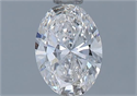 Natural Diamond 0.54 Carats, Oval with  Cut, H Color, VVS2 Clarity and Certified by GIA