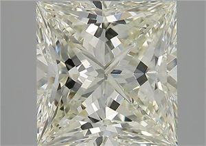 Picture of Natural Diamond 3.08 Carats, Princess with  Cut, K Color, VS1 Clarity and Certified by GIA