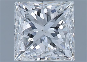 Picture of Natural Diamond 1.49 Carats, Princess with  Cut, E Color, VS2 Clarity and Certified by GIA