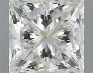 Picture of Natural Diamond 0.42 Carats, Princess with  Cut, J Color, VS1 Clarity and Certified by GIA
