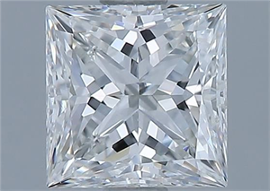 Picture of Natural Diamond 0.93 Carats, Princess with  Cut, F Color, VS1 Clarity and Certified by GIA