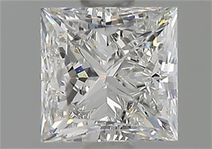 Picture of Natural Diamond 0.90 Carats, Princess with  Cut, F Color, SI1 Clarity and Certified by GIA