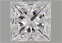 Natural Diamond 0.80 Carats, Princess with  Cut, D Color, VS2 Clarity and Certified by GIA