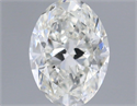 Natural Diamond 0.51 Carats, Oval with  Cut, H Color, SI1 Clarity and Certified by GIA