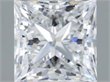 Natural Diamond 0.51 Carats, Princess with  Cut, D Color, VVS2 Clarity and Certified by GIA